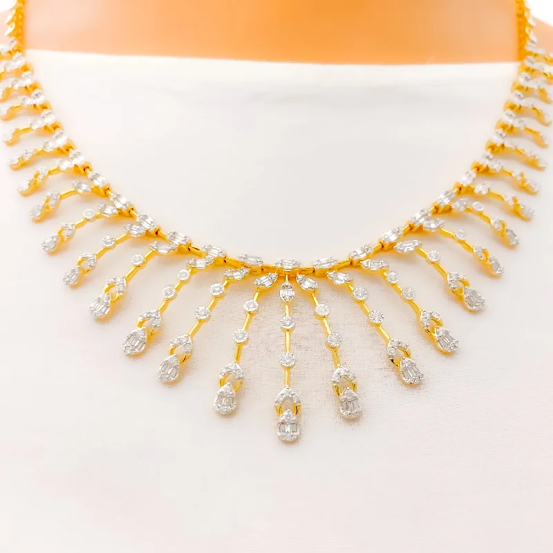 Versatile Fanned Diamond + 18k Gold Set