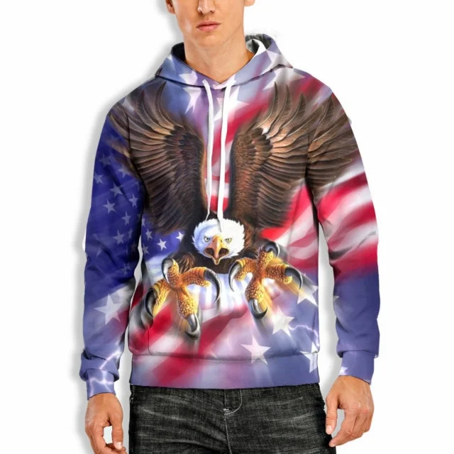 3D Print Hoodies with Eagle Print