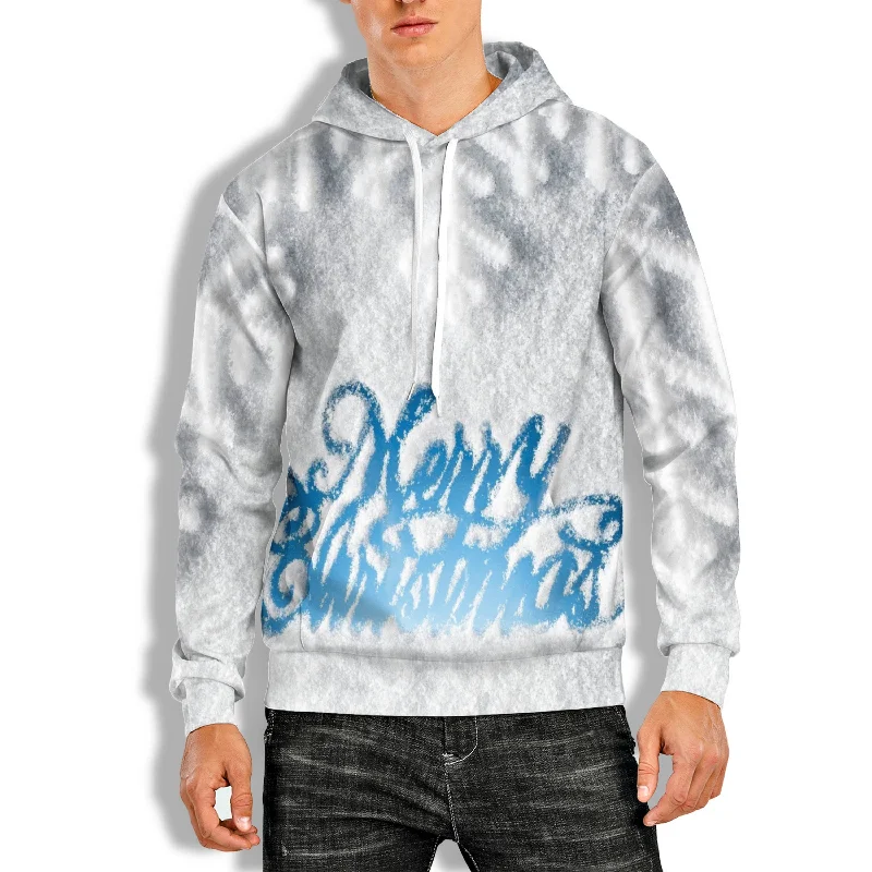 3D PRINT OVERHEAD HOODIE WITH CHRISTMAS PRINT