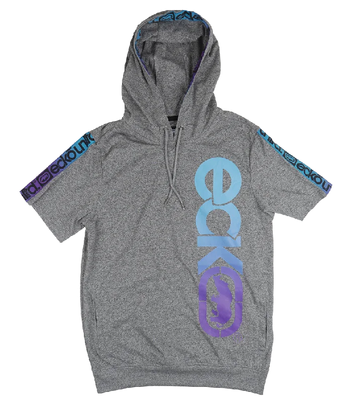 ECKO UNLTD S/S HOODIE SHIRT GREY MARLED - E031K825