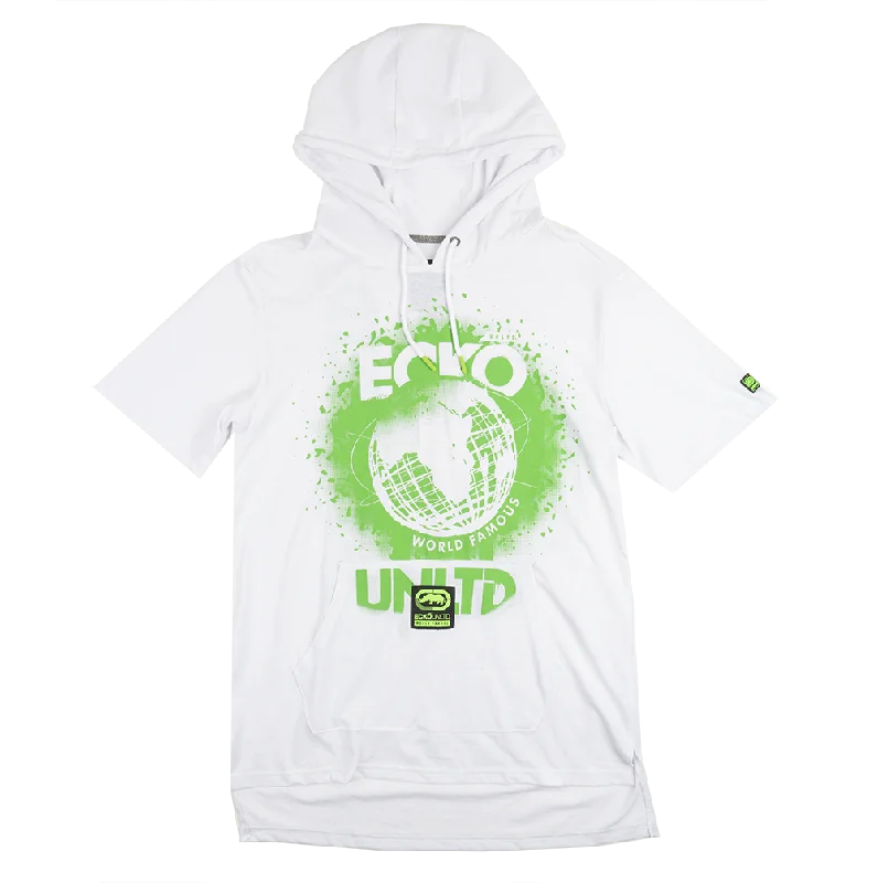 ECKO UNLTD S/S HOODIE SHIRT WHITE - E012K821