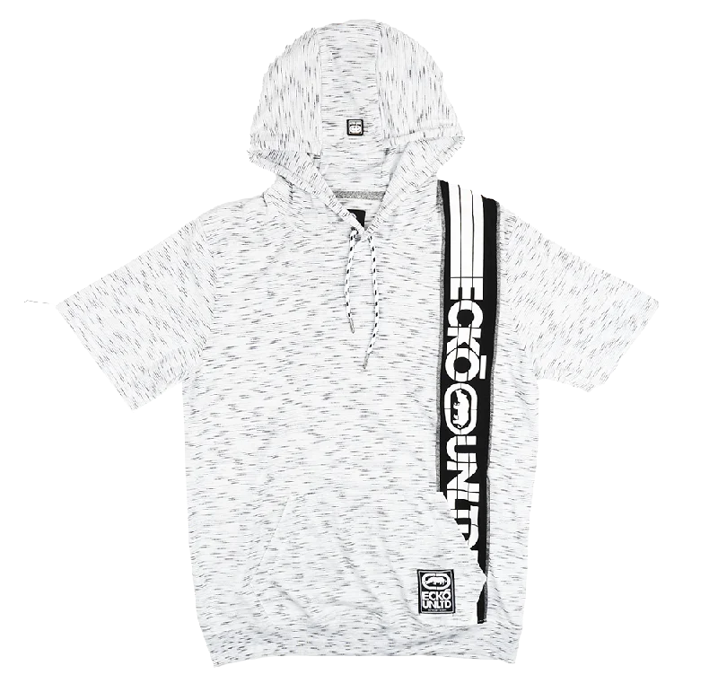 ECKO UNLTD S/S HOODIE SHIRT WHITE SPACEDYE - E012K905