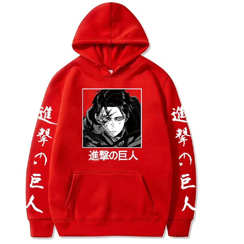 GRAPHIC PRINT HOODIE WITH ANIME LOGO