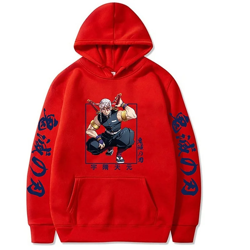 Graphic Print Hoodie With Anime Logo