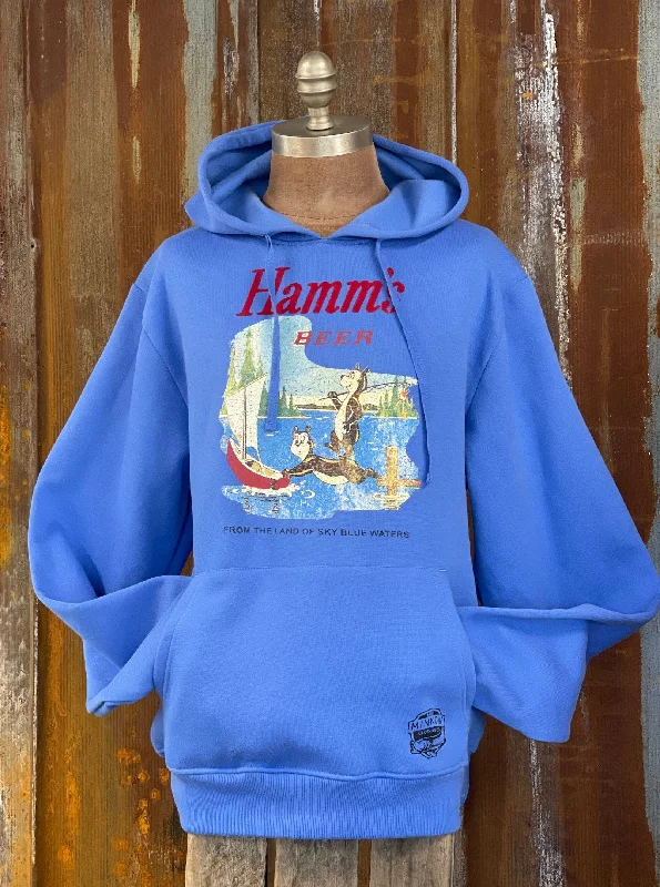 Hamm's Sailboat Bear Hoodie- Royal Blue