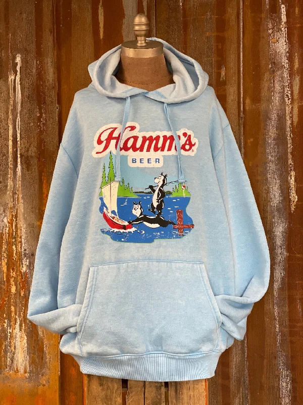 Hamm's Sailboat Hoodie- Acid Etch Sky Blue