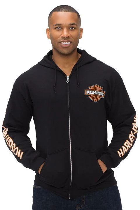 Harley-Davidson® Black Bar & Shield Zip Hoodie - 40290206