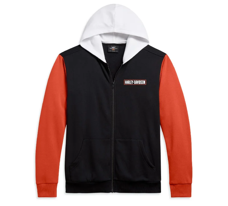 Harley-Davidson® Men's Colorblock Full Zip Hoodie - 96161-21VM