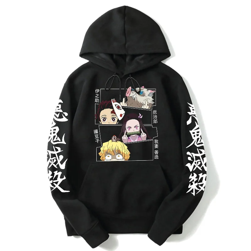 Graphic Printed Hoodies with Anime Logo