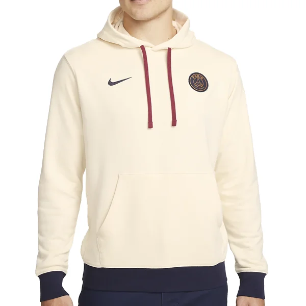 Nike Paris Saint-Germain Club Fleece Hoodie 23/24 (Coconut Milk/Blackened Blue)