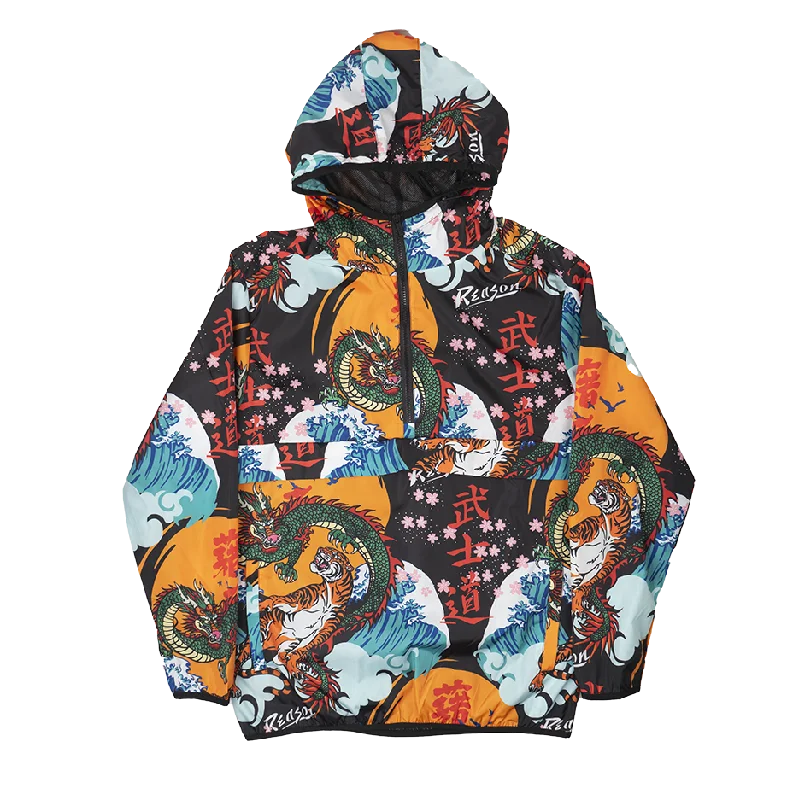 REASON ANORAK WINDBREAKER HOODED JACKET MULTI - A1-473A