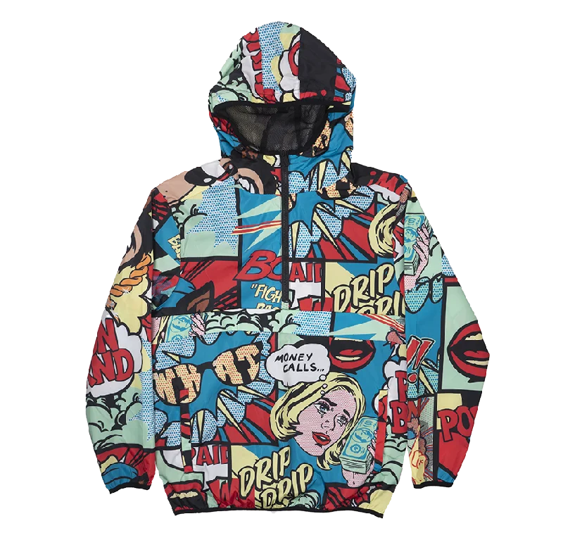 REASON ANORAK WINDBREAKER HOODED JACKET MULTI - FO-214B