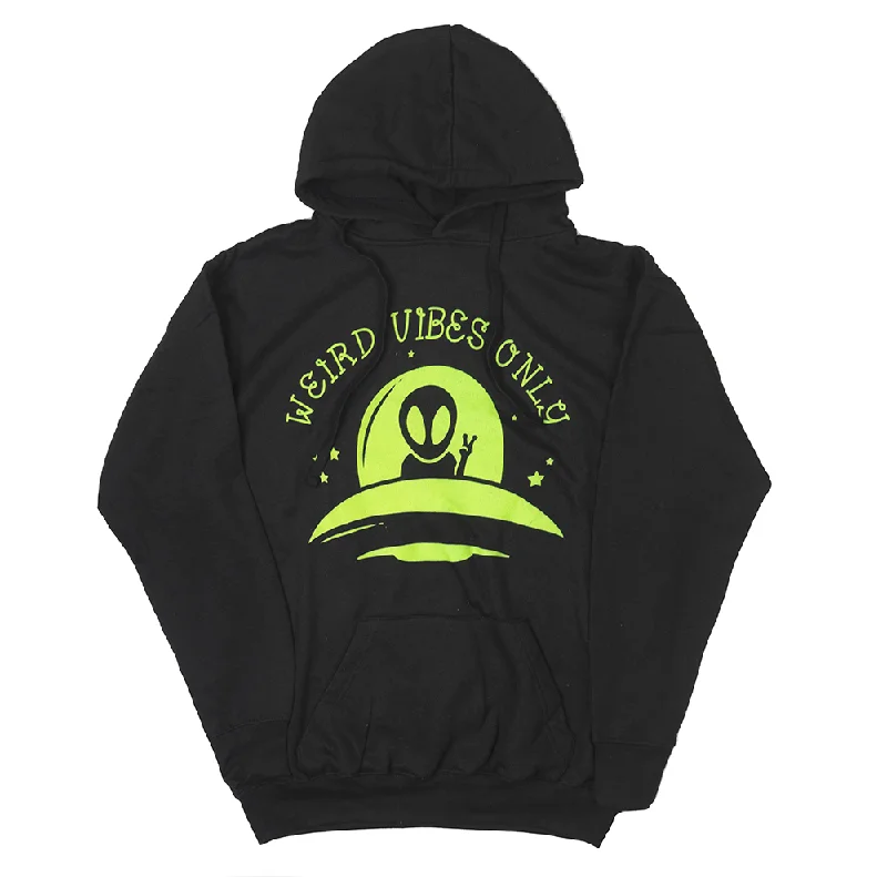 WEIRD VIBES ONLY HOODIE BLACK - USA2290XH