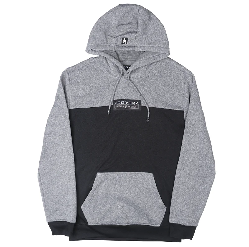 ZOO YORK LOGO HOODIE GREY MARLED - ZY31H137