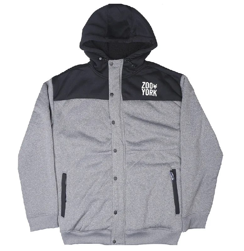 ZOO YORK LOGO SHERPA JACKET GREY MARLED - ZY30H60BM