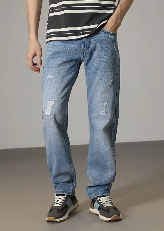 Carter Ribbed Blue Straight fit Jeans