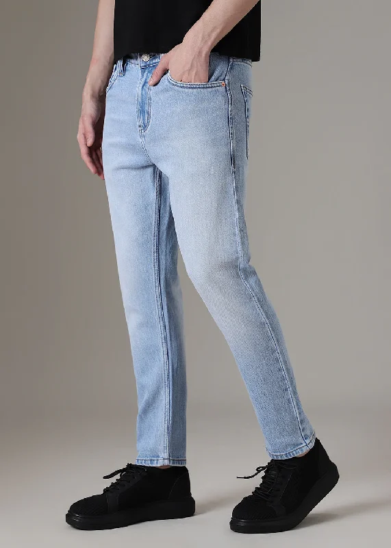 Mid Blue Straight Fit Denim