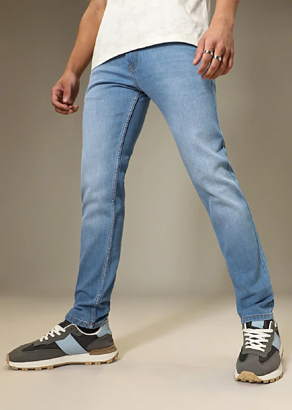 Opal Blue Slim fit Jeans