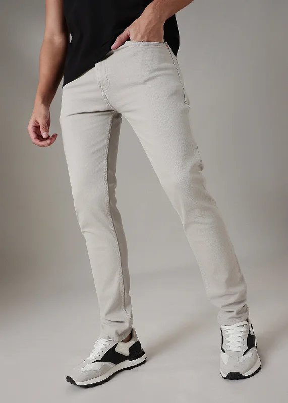 Tan Beige Slim Fit Denim