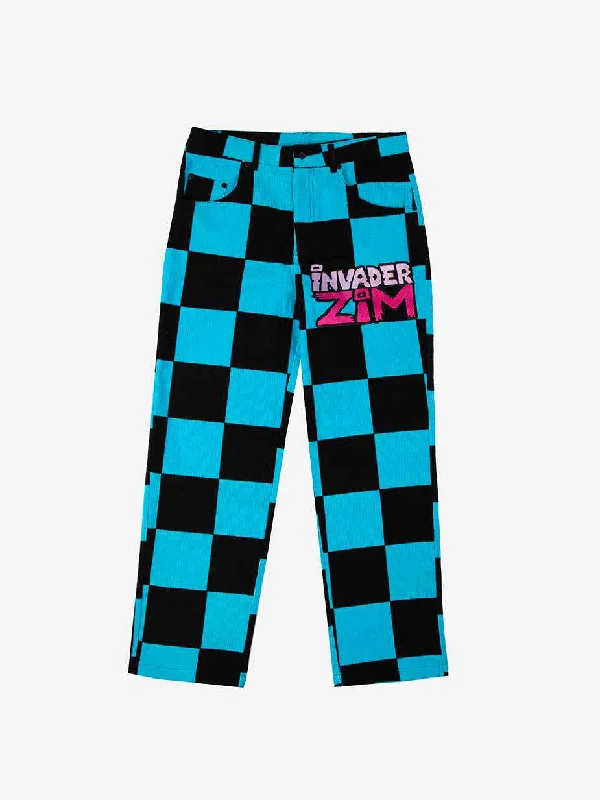 Gir Blue Checkered Corduroys