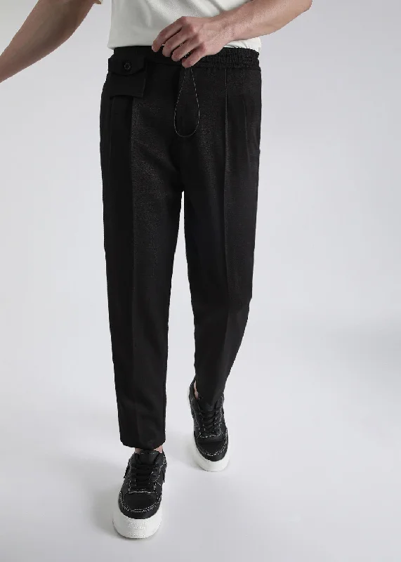 Black Pleated Korean Pant