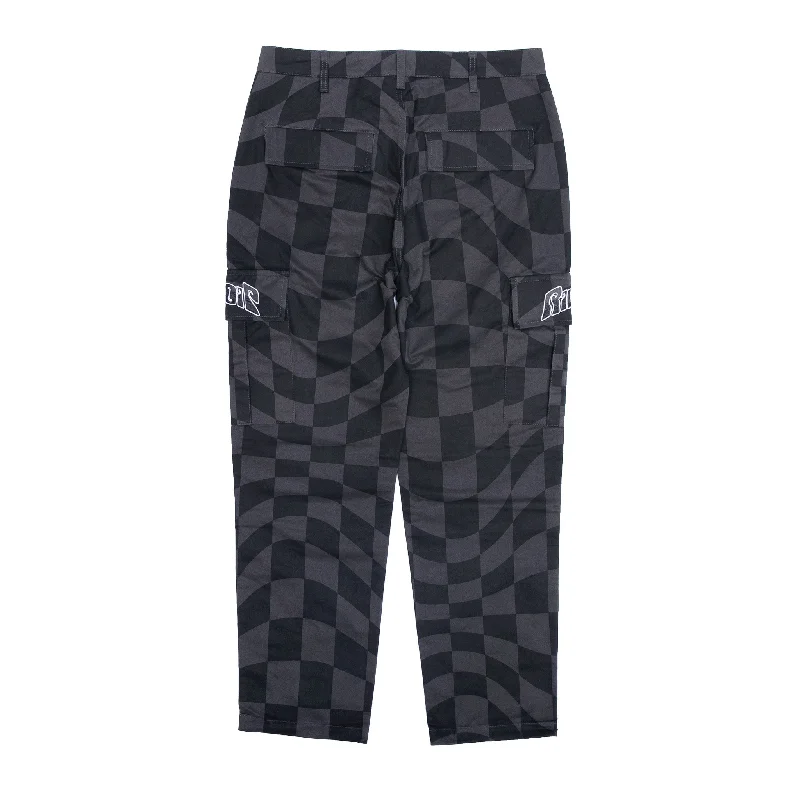 Checked Cargo Pants (Black/Charcoal)