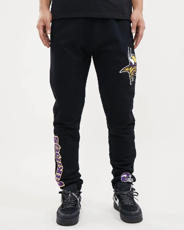 NFL MINNESOTA VIKINGS CLASSIC CHENILLE MEN'S JOGGER (BLACK)