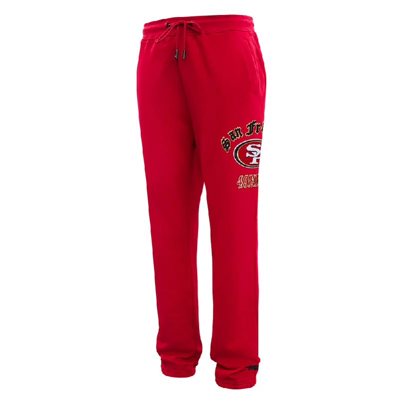 NFL SAN FRANCISCO 49ERS OLD ENGLISH MEN'S SWEATPANT (RED)