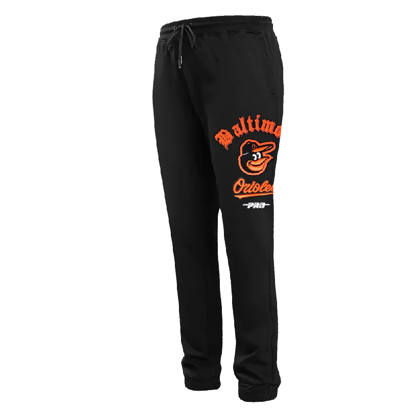 MLB BALTIMORE ORIOLES OLD ENGLISH MEN'S SWEATPANT (BLACK)