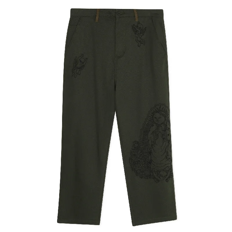 Mother Nerm Twill Pants (Dark Olive)