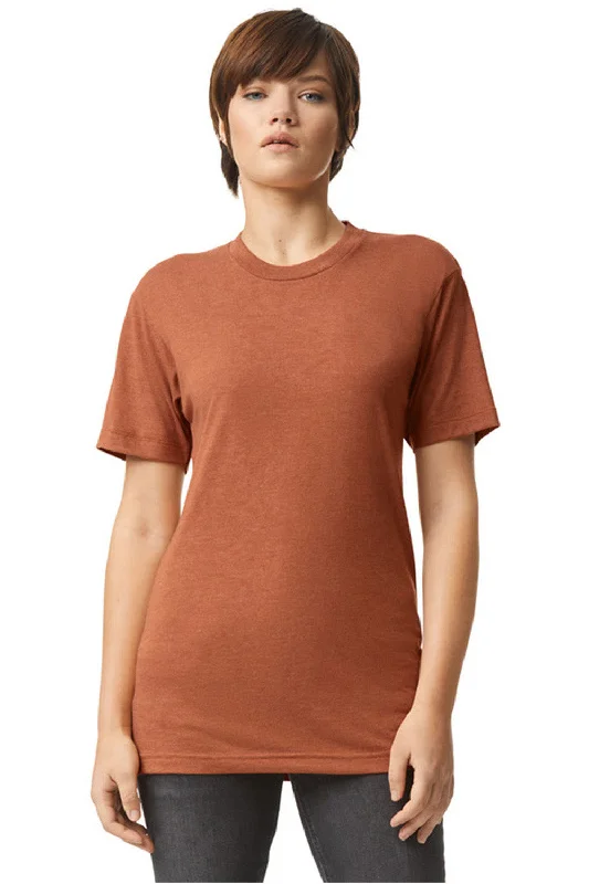 American Apparel Mens Track Short Sleeve Crewneck T-Shirt - Rust