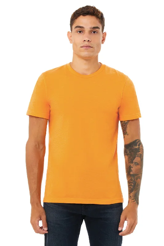 Bella + Canvas Mens Heather CVC Short Sleeve Crewneck T-Shirt - Heather Marmalade Orange