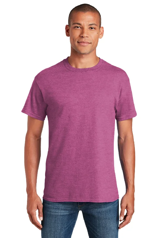 Gildan Mens Softstyle Short Sleeve Crewneck T-Shirt - Heather Berry Pink