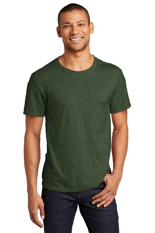 Jerzees Mens Premium Blend Moisture Wicking Short Sleeve Crewneck T-Shirt - Heather Military Green