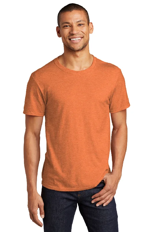 Jerzees Mens Premium Blend Moisture Wicking Short Sleeve Crewneck T-Shirt - Heather Vintage Orange