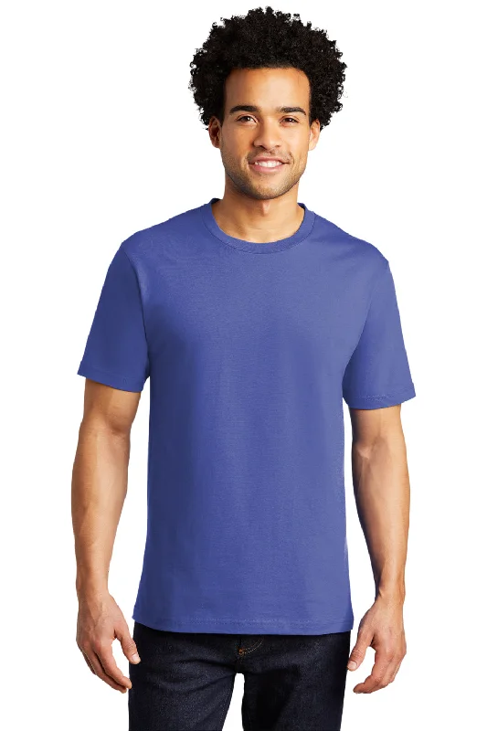 Port & Company Mens Bouncer Short Sleeve Crewneck T-Shirt - Blue Iris