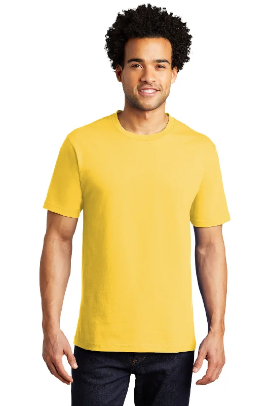 Port & Company Mens Bouncer Short Sleeve Crewneck T-Shirt - Lemon Yellow